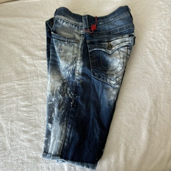 True Religion Other - True Religion Ricky Relaxed Straight Distressed Shorts, size 28